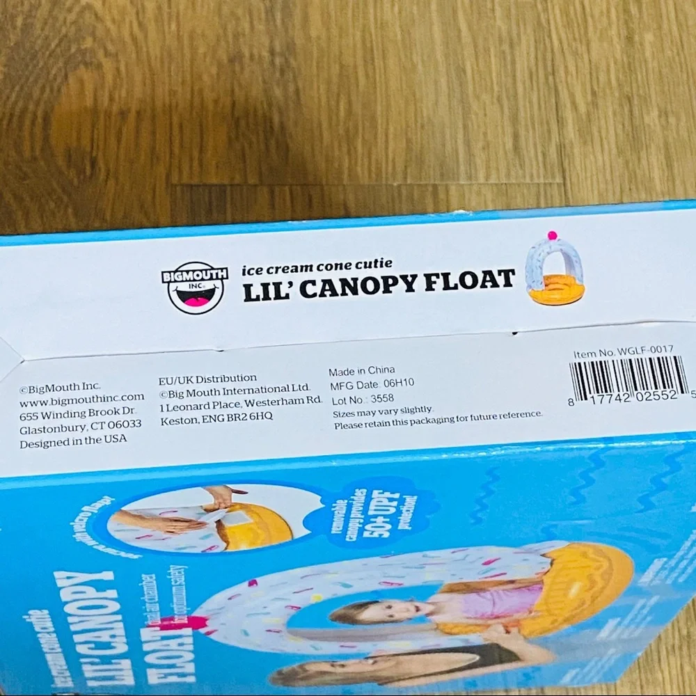Ice Cream Cone Cutie Lil Canopy Floatie - Picture 2 of 3